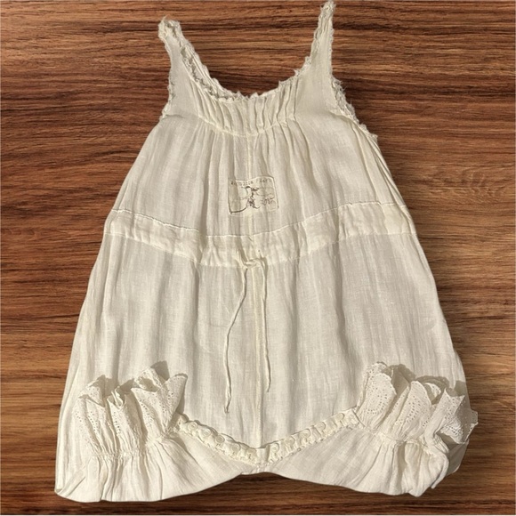 Rare Vintage Magnolia Pearl Linen Overalls From The Hummingbird Love Collection - Picture 10 of 14